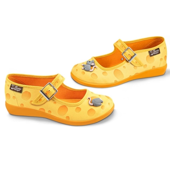 Hot Chocolate Design Chocolaticas Dark Gothic Canvas Women's Mary Jane Flat Shoe - Picture 2 of 7